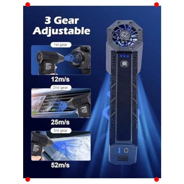 Turbo Jet Fan - Şarjlı Çok Amaçlı Hava Püskürtücü