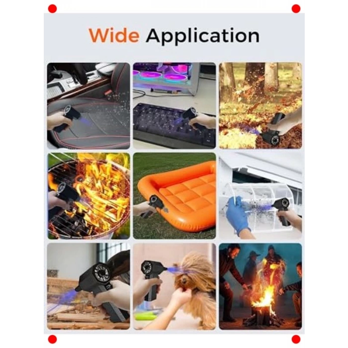 Turbo Jet Fan - Şarjlı Çok Amaçlı Hava Püskürtücü