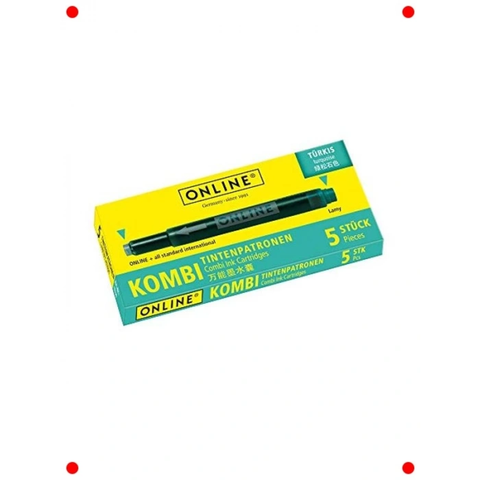 Turkuaz Renk Mürekkep Kartuşu - Standart Boyut