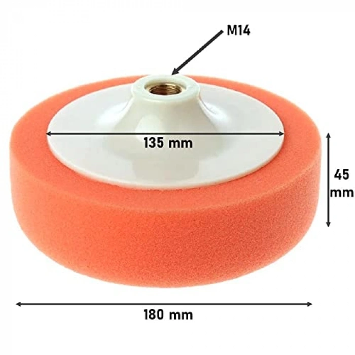 Turuncu Oto Pasta Cila Parlatma Süngeri 150mm