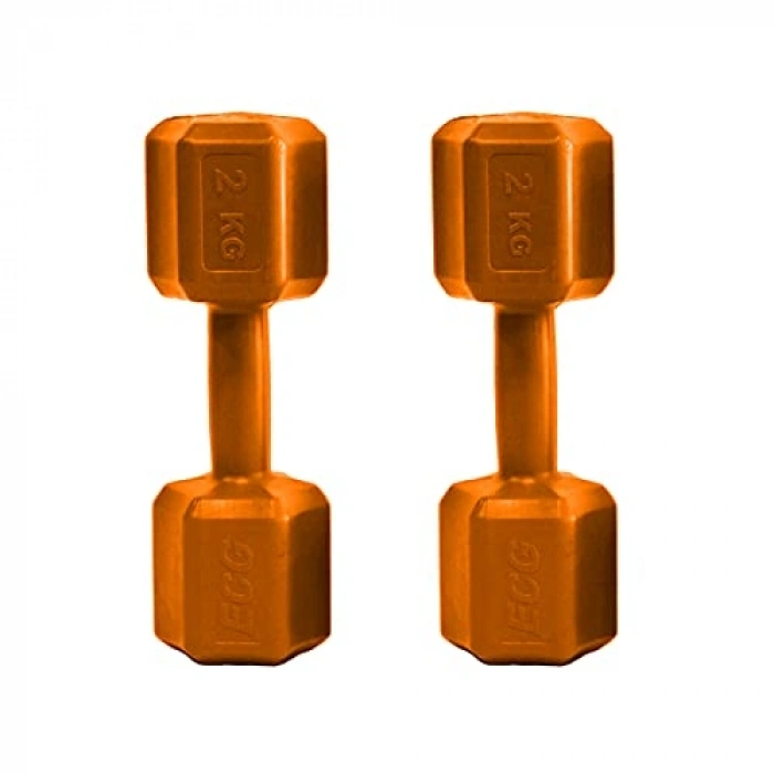 Turuncu Renkli 2 Dambıl Seti, Toplamda 4 Ağırlık ile