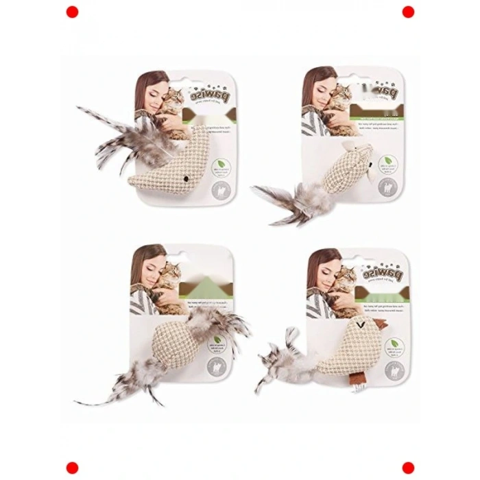 Tüylü Kanvas Kumaş Kedi Oyuncağı