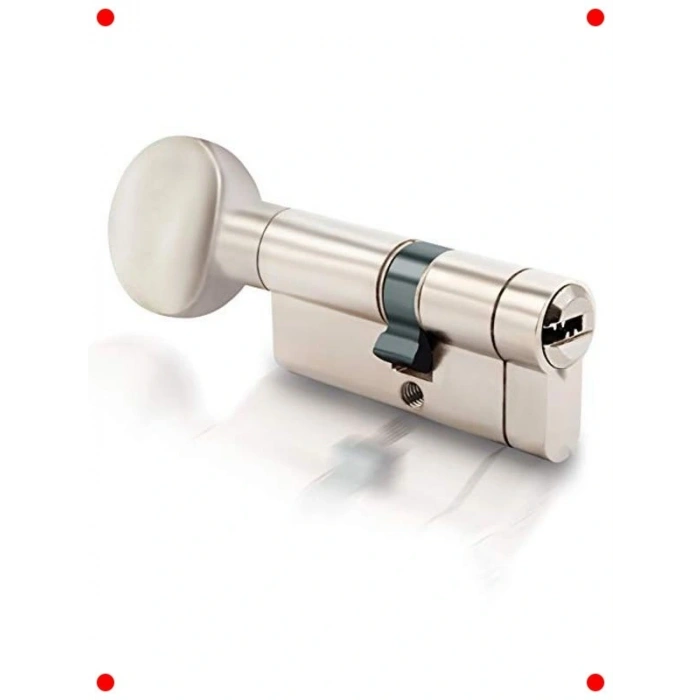 Tuzaklı Mandallı Kilit Silindiri (68mm, Nikel)