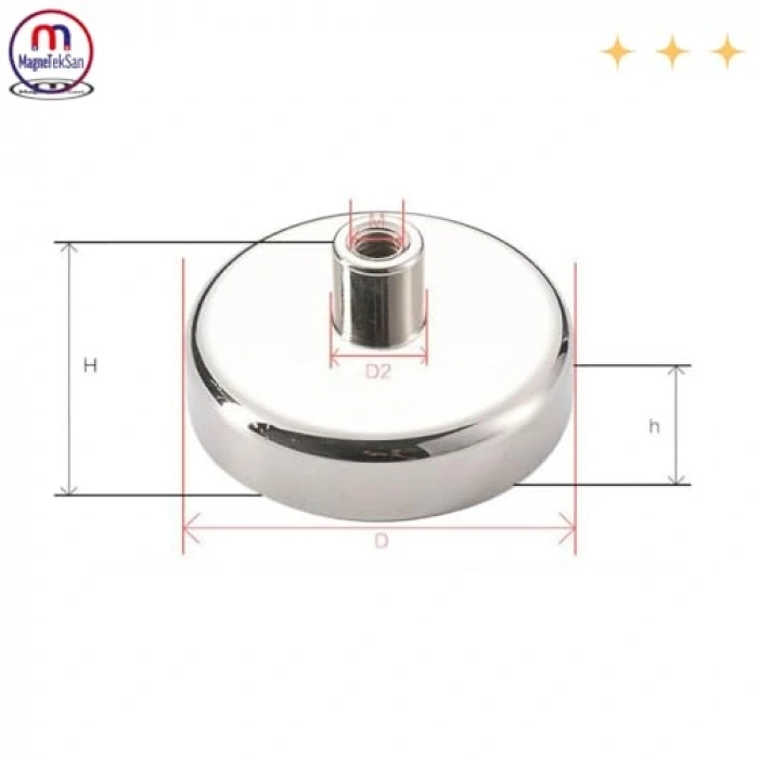 Tuzlu Suya Dayanıklı 40mm Paslanmaz Deniz Mıknatısı, Güçlü