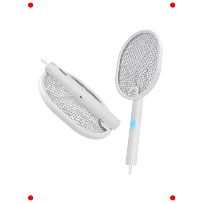 Type-C Şarjlı UV Işıklı Katlanabilir Sinek Raketi