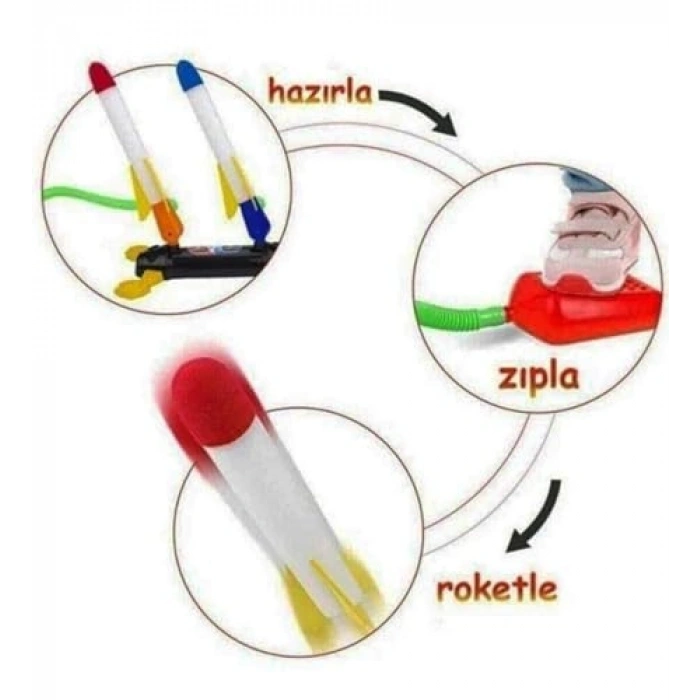 Uçan Roket Seti, Air Rocket Duello 2li Eğlenceli Oyun
