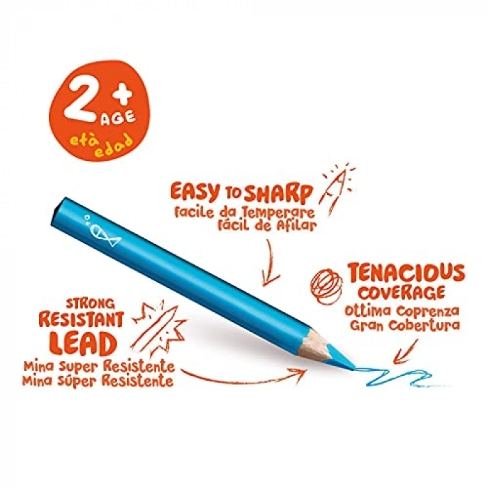 Üçgen Kuru Boya Seti, 10lu Eğlenceli Boyama