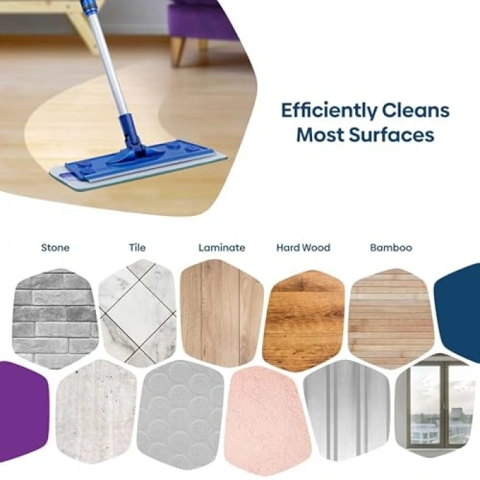 Üçlü Krofiber Mop Seti, Islak-Kuru ve Duvar Temizleme İçin