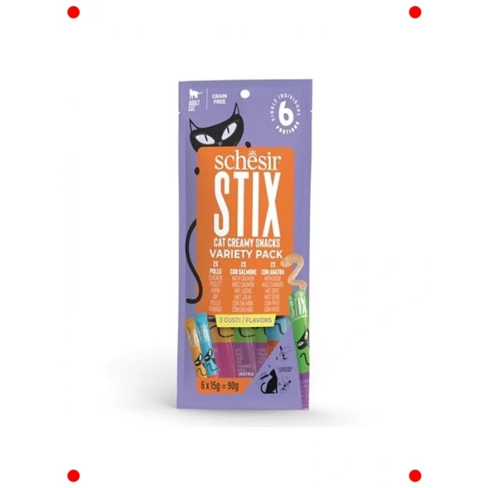 Üçlü Lezzet Krema Kedi Ödülü (Tavuk-Somon-Ördek) 6x15g