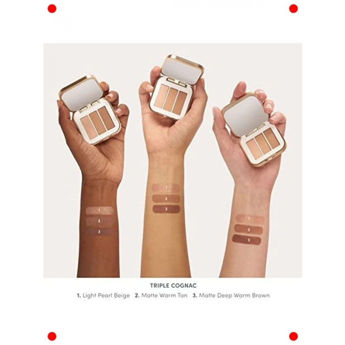 Üçlü Preslenmiş Göz Farı Paleti