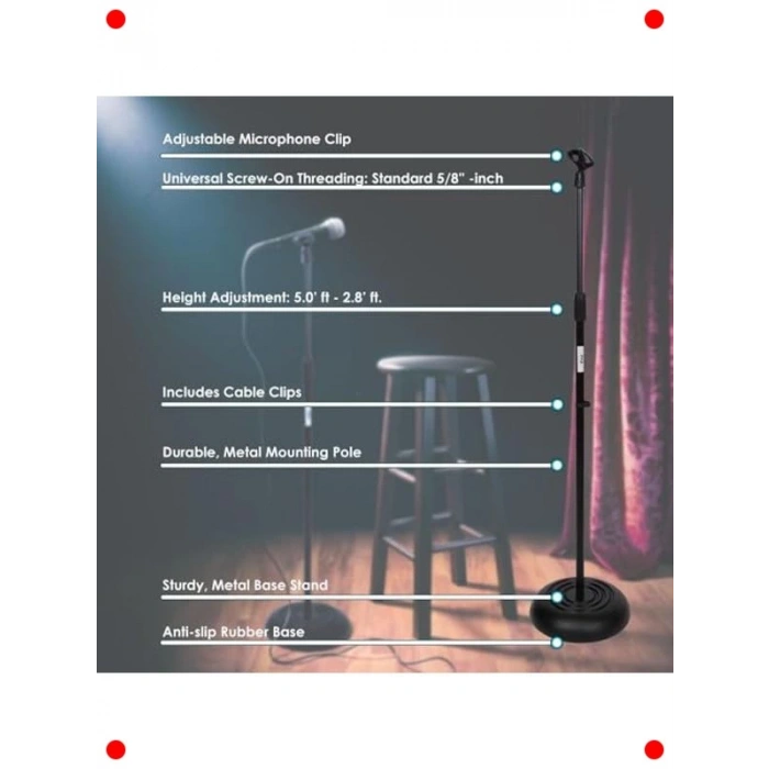 Ultra Hafif Kompakt Mikrofon Standı