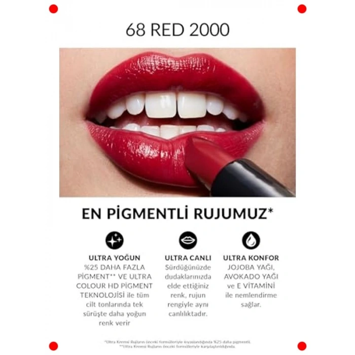 Ultra Kremsi Yoğun Kırmızı Ruj