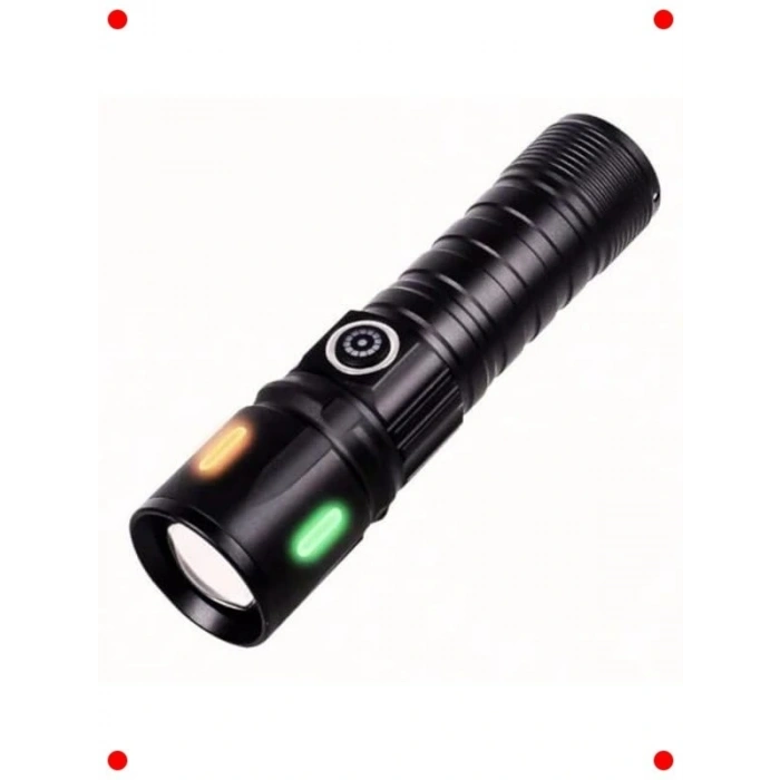 Ultra Parlak USB Şarjlı Çok Fonksiyonlu El Feneri