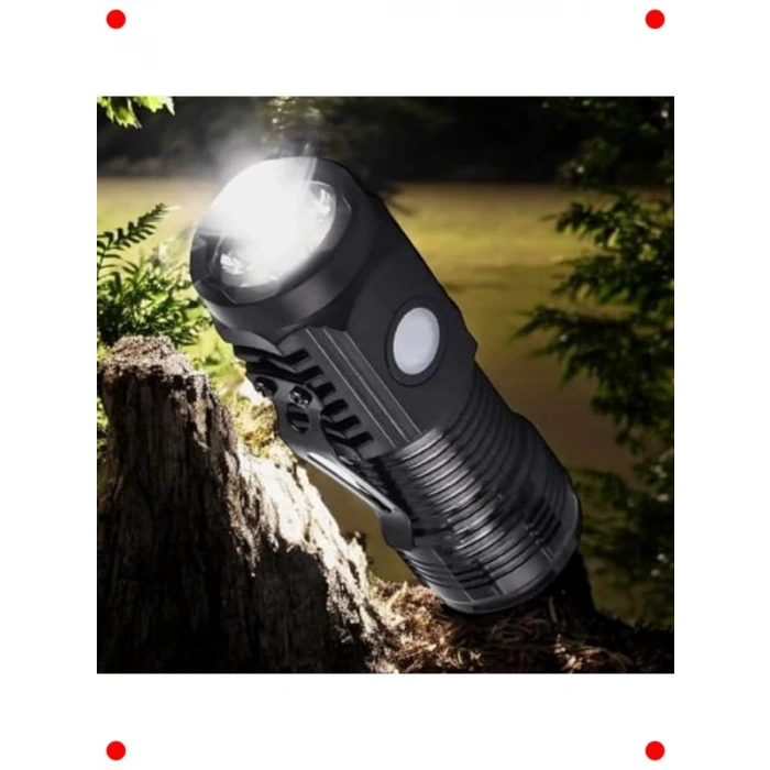 Ultra Parlak USB Şarjlı LED Mini El Feneri