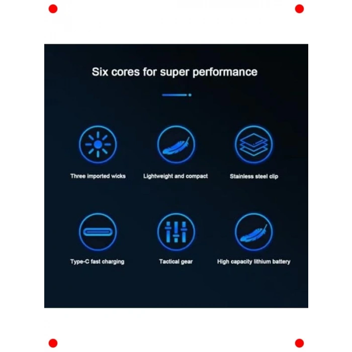 Ultra Parlak USB Şarjlı LED Mini El Feneri