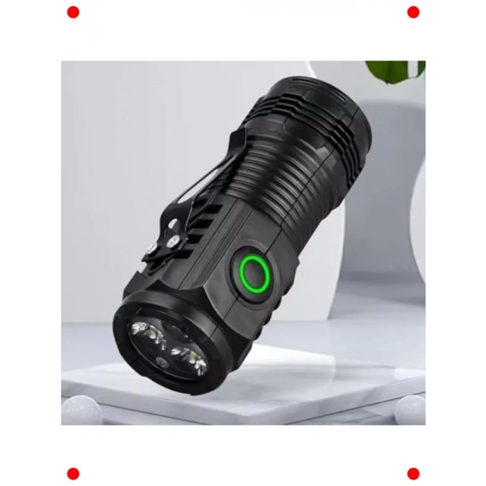 Ultra Parlak USB Şarjlı Mini LED El Feneri - Ortam Lambası