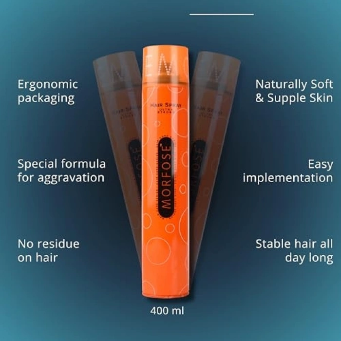 Ultra Strong Saç Spreyi 400 ml Turuncu Renk