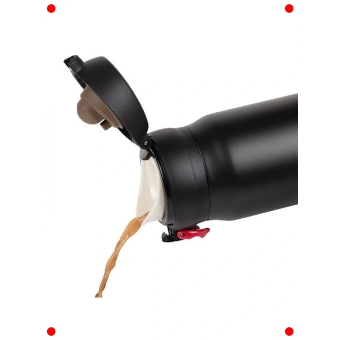 Ultralight 0.60 Lt Termos Kupa | Siyah-Kırmızı