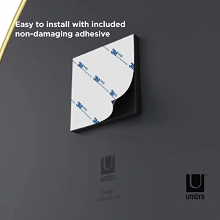 Umbra Hubba Pebble Duvar Montaj Aynaları, 3lü Set, Pirinç