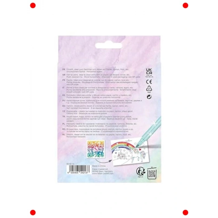 Unicorn Temalı Keçeli Kalem Seti - 10 Renk, 3 Parıltılı