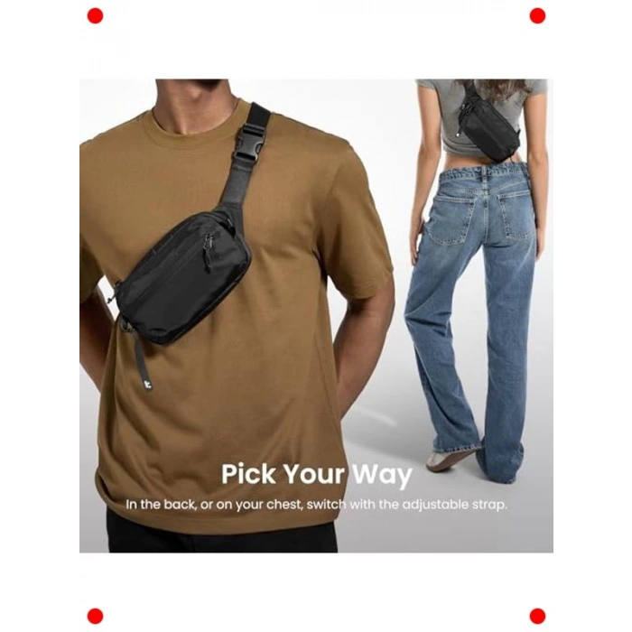 Unisex Hafif Organize Cepli Bel Çantası 1.5L