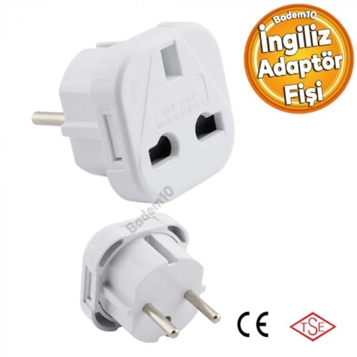 Universal adaptör, Türk ve İngiliz fiş çevirici