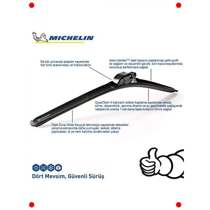 Universal Kavisli Tip Silecek Lastiği 53CM