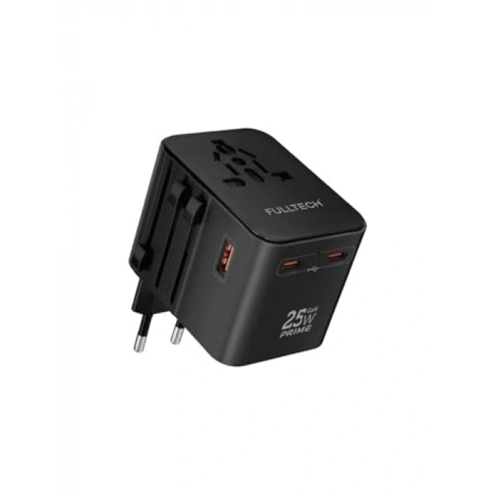 Universal Seyahat Adaptörü, 25W Hızlı Şarj, 3 Çıkışlı