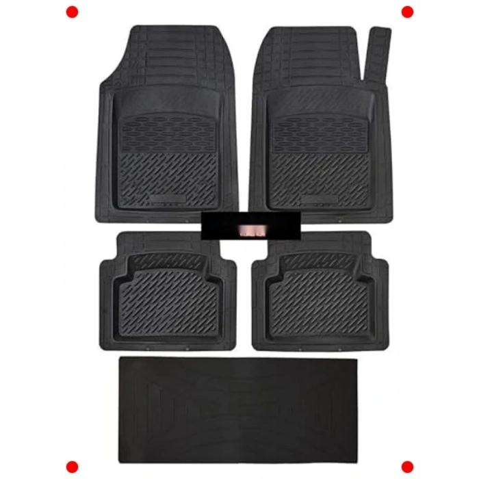 Üniversal Siyah Oto Paspas - Belirli Sedan Modelleri Uyumlu