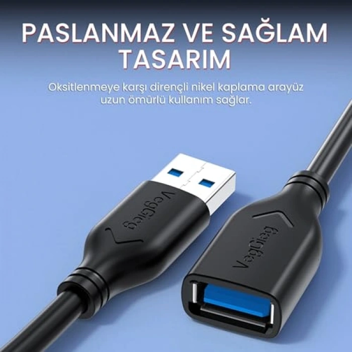 USB 3.0 Uzatma Kablosu, 2 Metre Uzunlukta