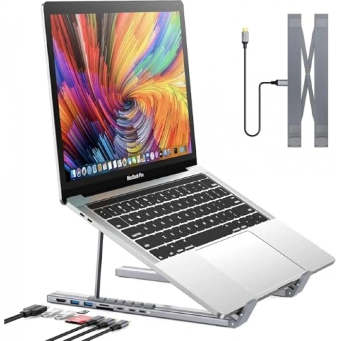 USB-C Taşınabilir Laptop Standı, 11-17 inç Destekli