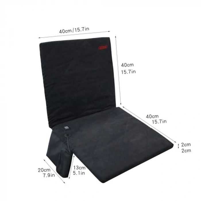 USB ile çalışan, 3 kademeli ısı ayarına sahip katlanabilir minderi