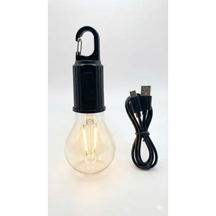 USB ile Şarj Edilebilir LED Ampul - 3 Kademeli Işık Seçeneği