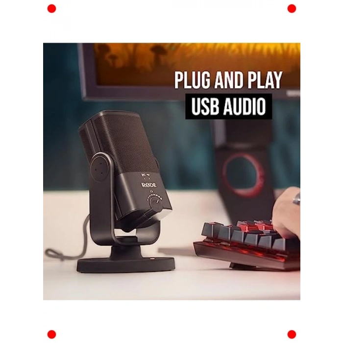 USB Mikrofon - Dahili Pop Filtreli & Manyetik Ayaklı
