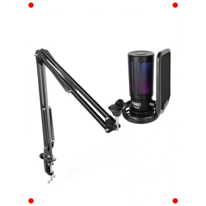 USB RGB Oyuncu ve Yayıncı Kondenser Mikrofon Seti