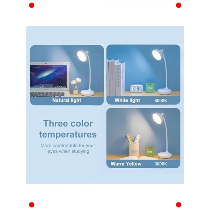 USB Şarj Edilebilir Esnek Masa Lambası 36cm