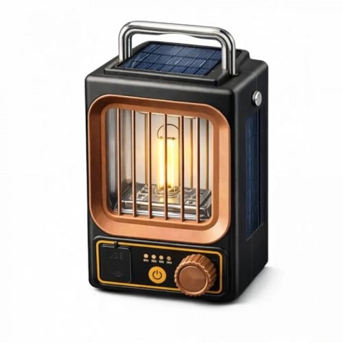 USB Şarjlı Kamp Lambası, Dimmer Ayarlı ve Taşınabilir Kullanım