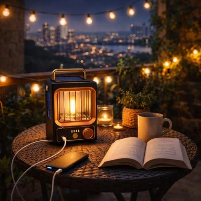 USB Şarjlı Kamp Lambası, Dimmer Ayarlı ve Taşınabilir Kullanım