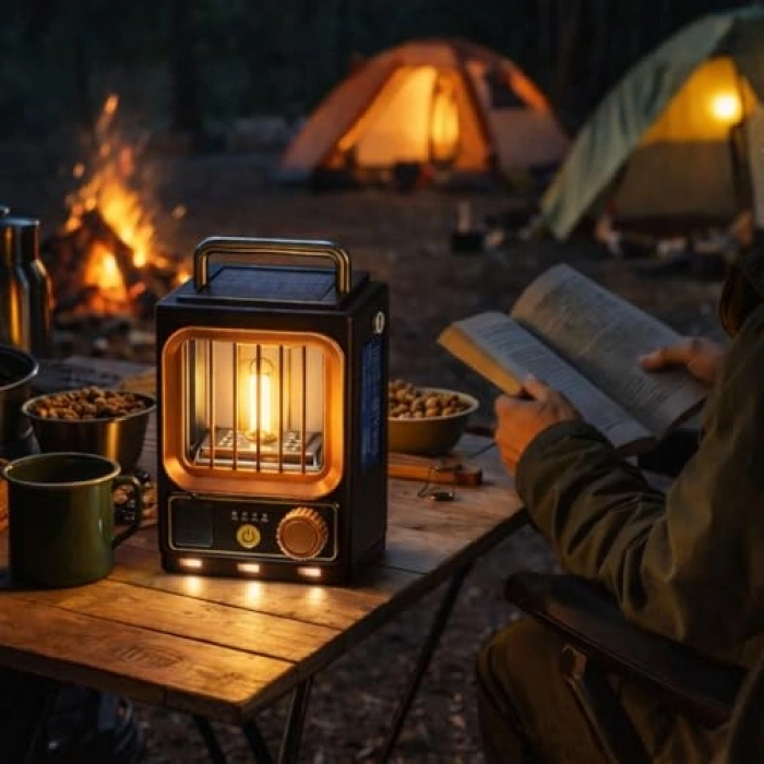 USB Şarjlı Kamp Lambası, Dimmer Ayarlı ve Taşınabilir Kullanım