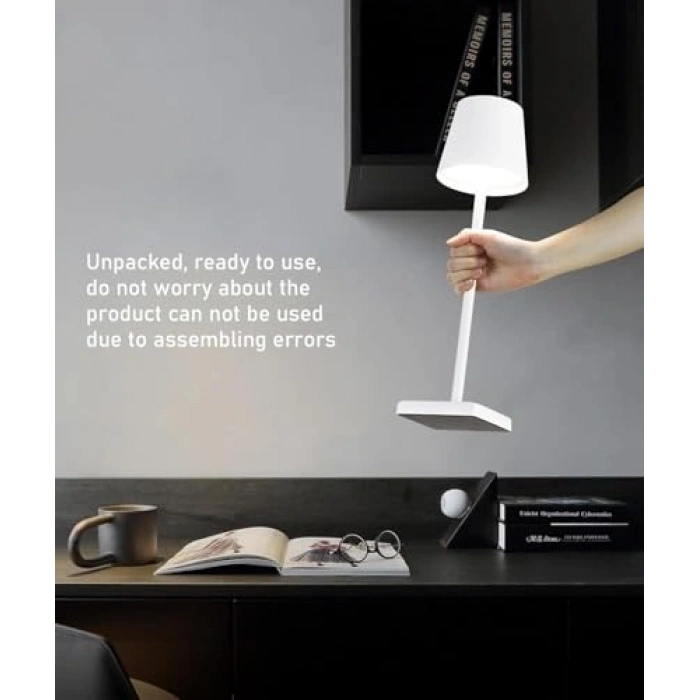 USB Şarjlı Modern Masa Lambası - 38 cm, Çok Amaçlı