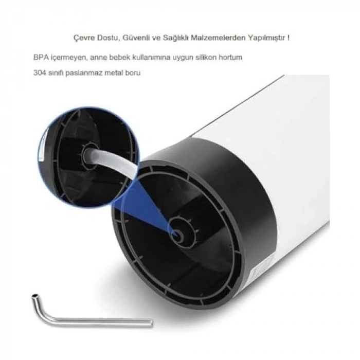 USB Şarjlı Su Pompası, Paslanmaz Çelik Musluklu