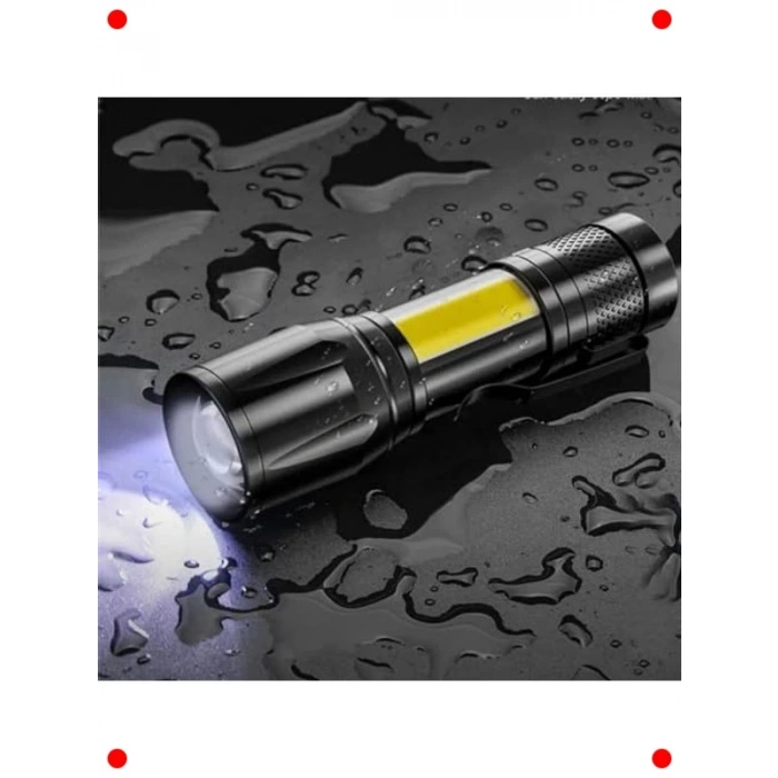 USB Şarjlı Ultra Güçlü LED El Feneri, Zoomlu