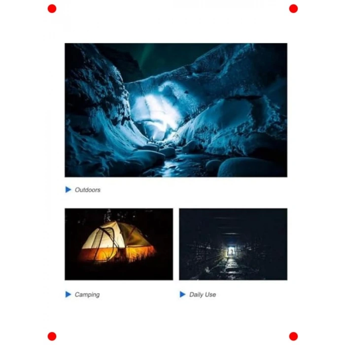 USB Şarjlı Ultra Güçlü LED El Feneri, Zoomlu