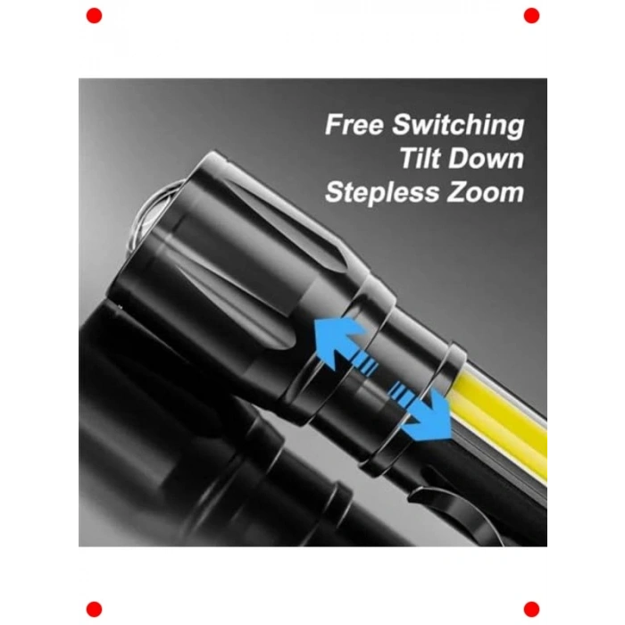 USB Şarjlı Ultra Güçlü LED Zoom El Feneri