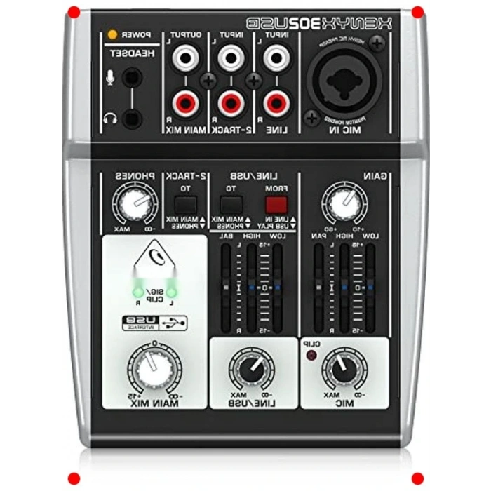 USB Ses Kartlı Kompakt 2 Kanallı Mikser