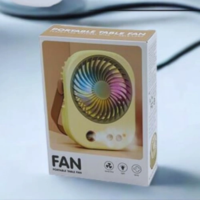 USB Vantilatör, Buharlı ve RGB Işıklı, Masaüstü Tasarım