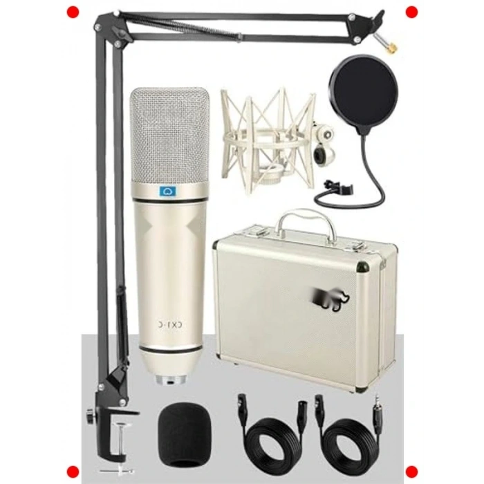 Üst Seviye Stüdyo Kondenser Mikrofon Seti - Kayıt İçin