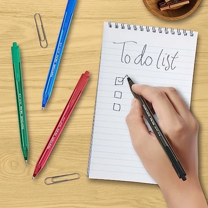 Üstten Basmalı Mavi Ofis Kalemi, 80+20 Set