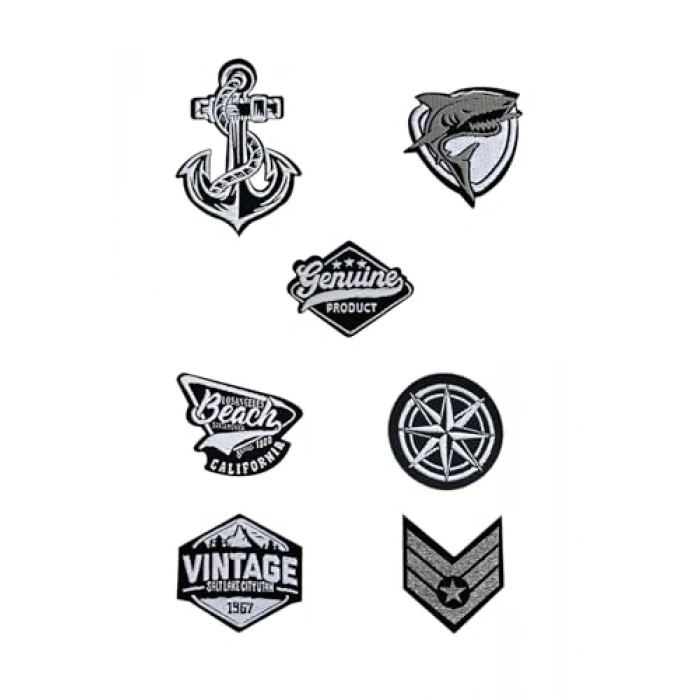 ÜTÜ İLE YAPIŞAN DOKUMA SETİ PATCH YAMA DENİZCİ/BEACH MODELİ