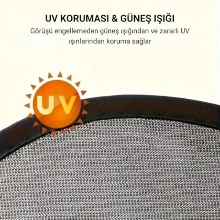 UV Korumalı Araç Yan Cam Güneşlik, 65x38cm, 2 Adet
